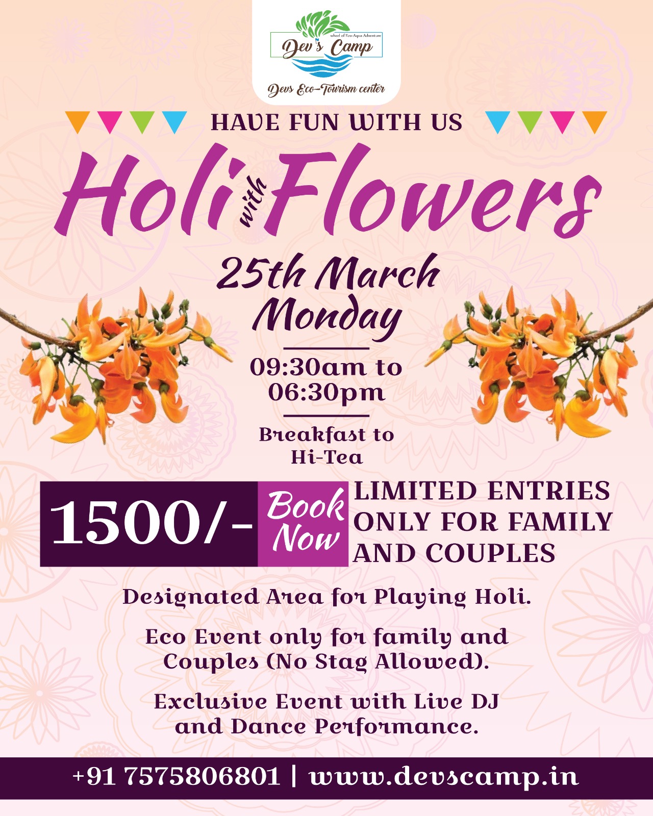 Holi with Flowers